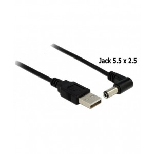 CONEXION USB "A" MACHO A JACK (5.5x2.5) 1.5m